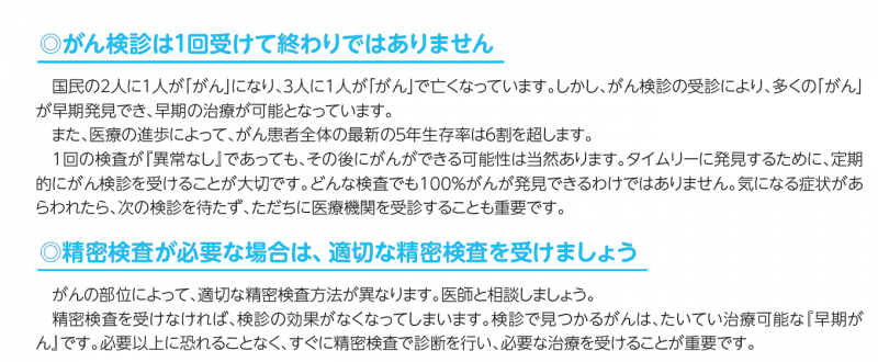 がん検診と精密検査